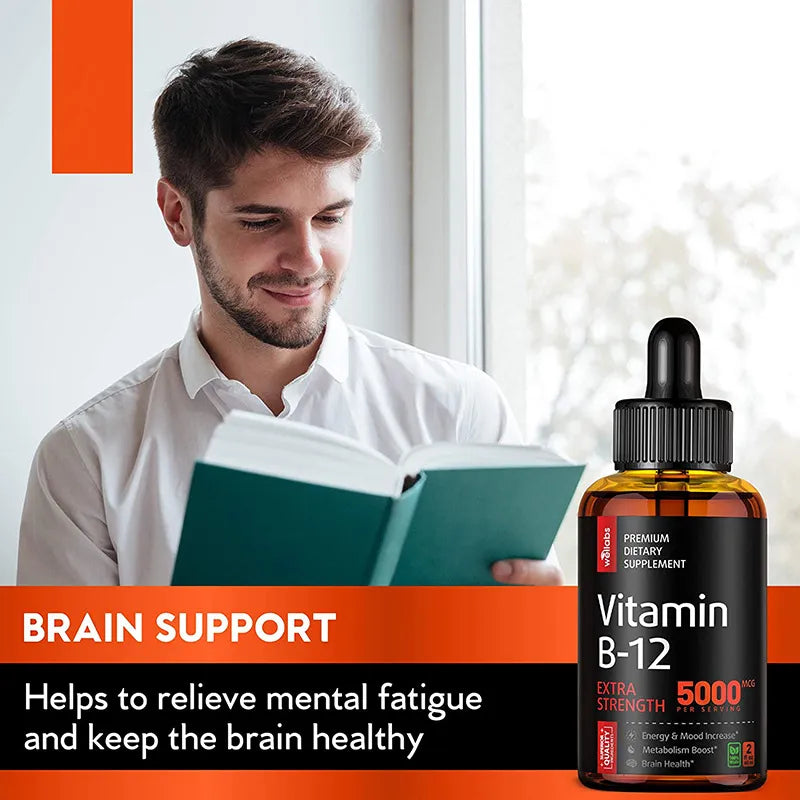 60ML Vitamin B12 Drop Supplement Organic Essential Oils.