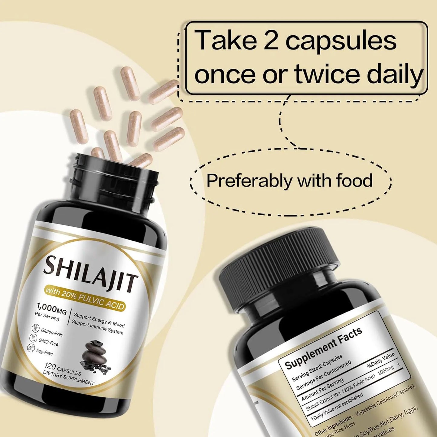 100% ORGANIC SHILAJIT CAPSULES