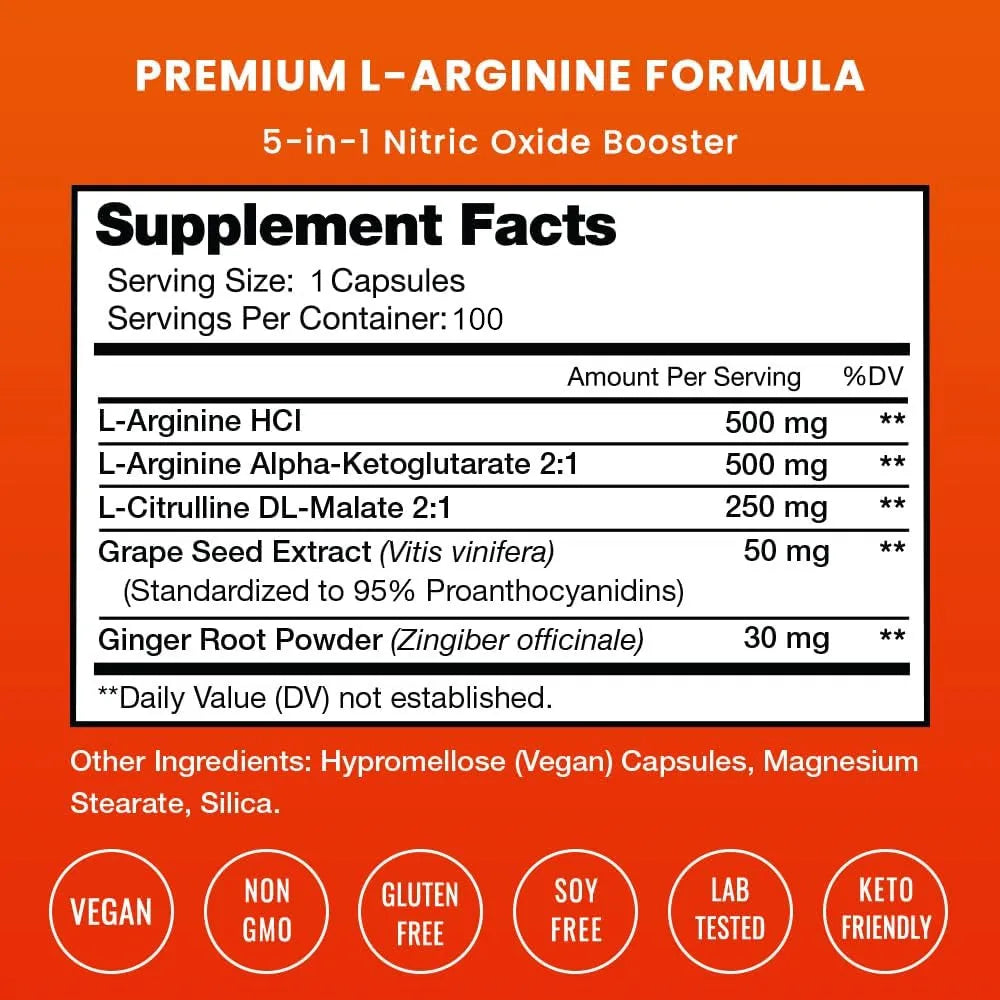 100 Caps L Arginine CAPSULES