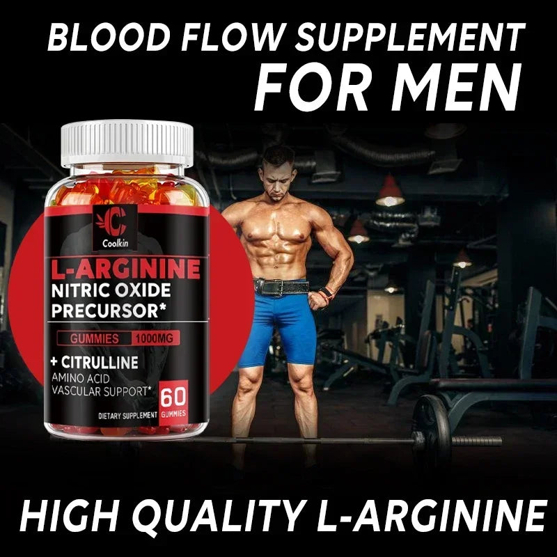 L-Arginine Gummies - Nitric Oxide for Muscle Growth and Strength