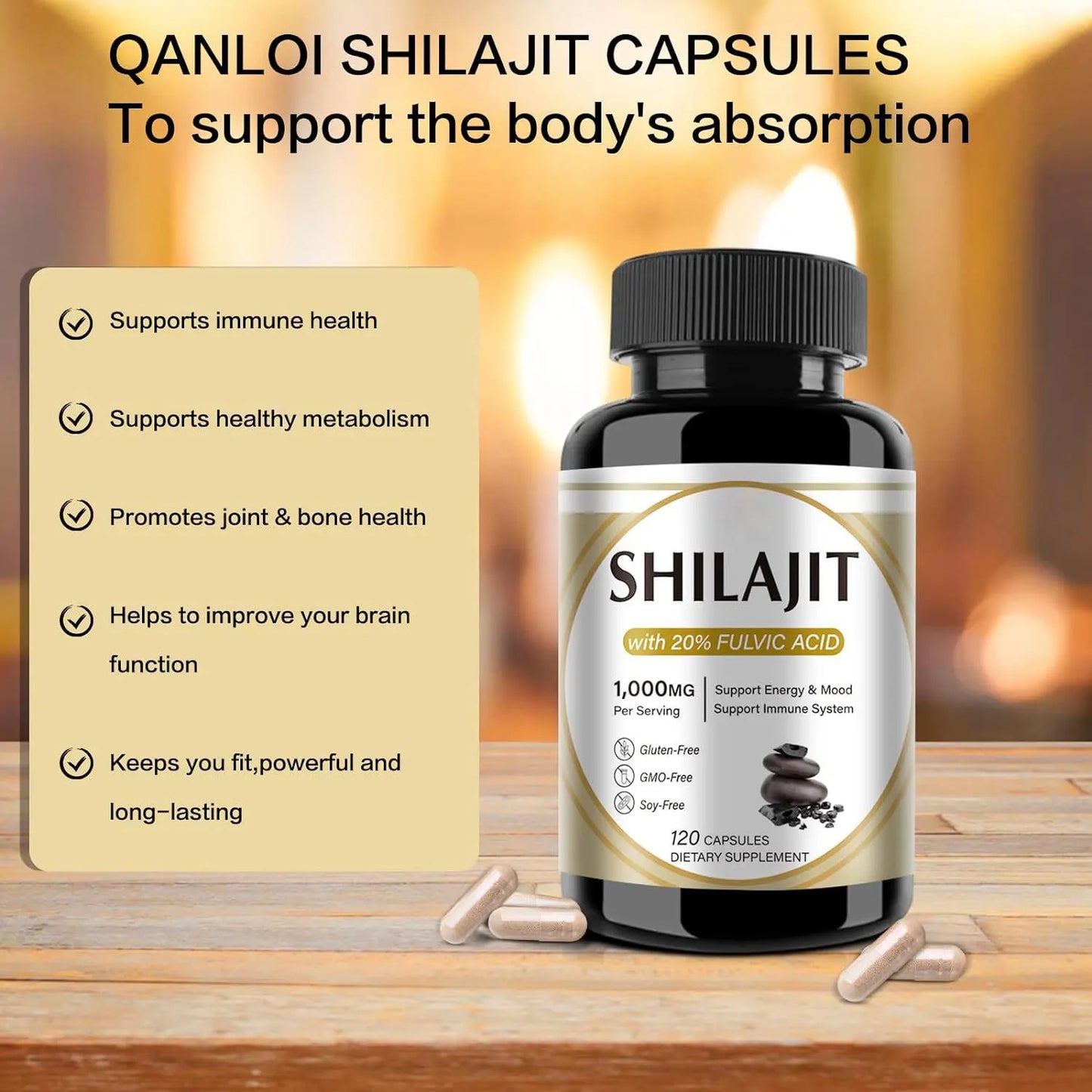 100% ORGANIC SHILAJIT CAPSULES