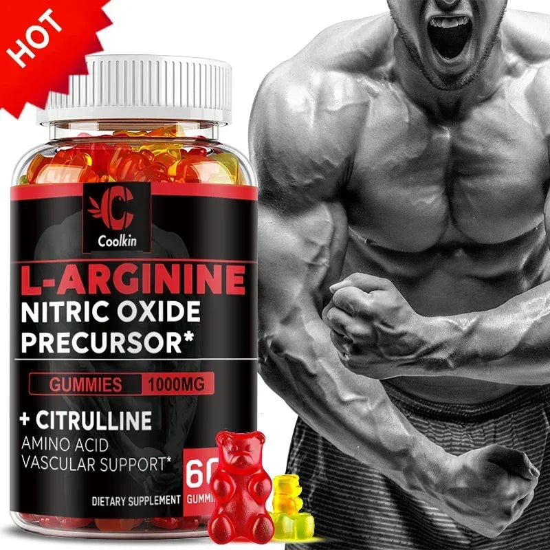 L-Arginine Gummies - Nitric Oxide for Muscle Growth and Strength