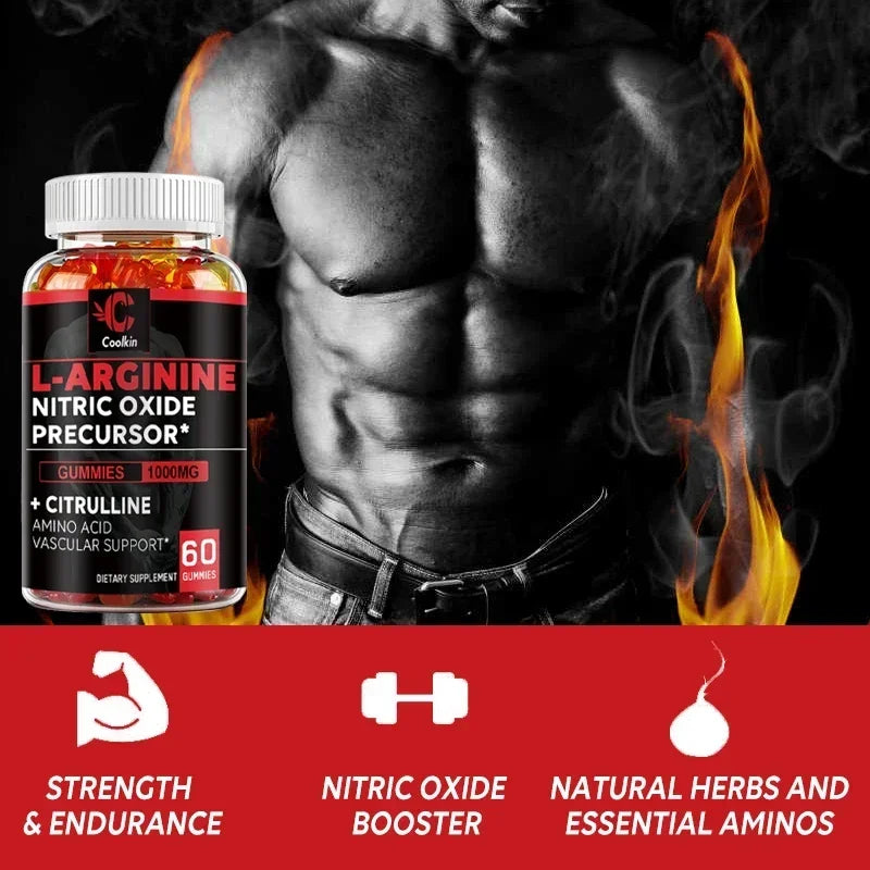 L-Arginine Gummies - Nitric Oxide for Muscle Growth and Strength