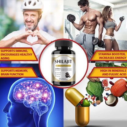 100% ORGANIC SHILAJIT CAPSULES